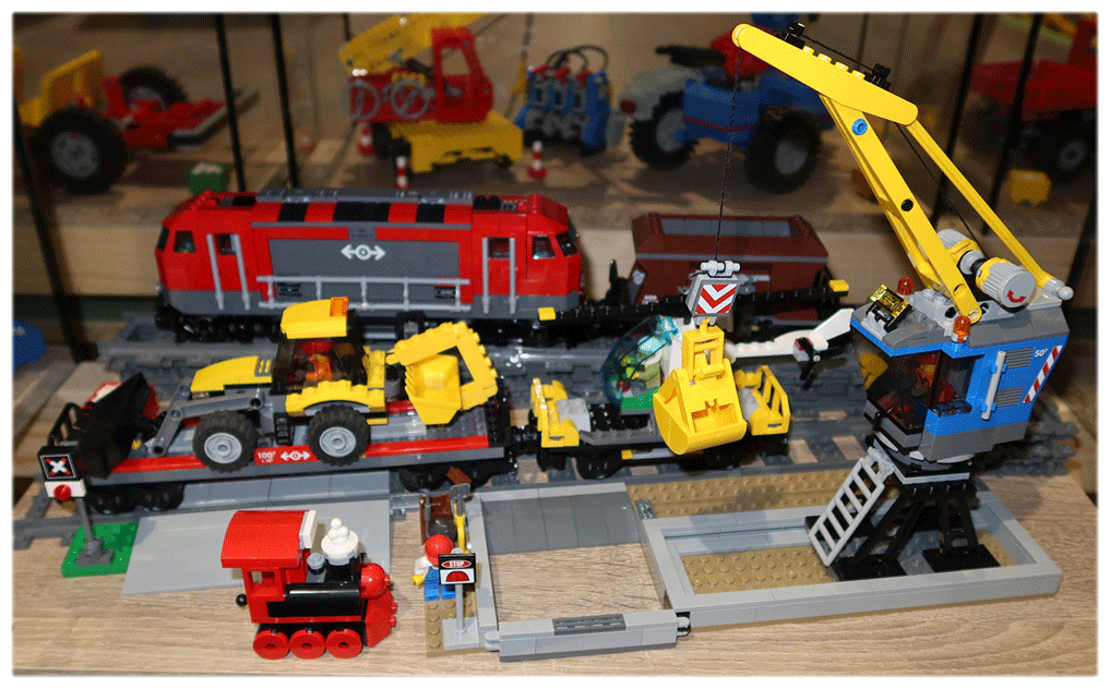 Foto großes LEGO-Güterzug-Set